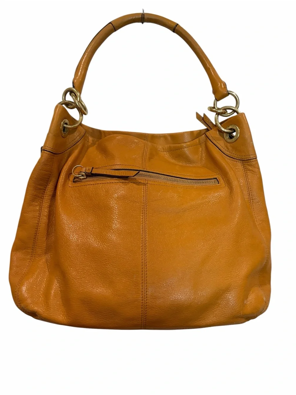 Coach Penelope Buckle Leather Hobo Shoulder Bag in Mustard
